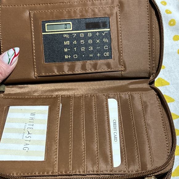 Vintage Y2K White Stag Crossbody Purse Handbag Faux Leather Straw Boho 90s - Picture 6 of 8